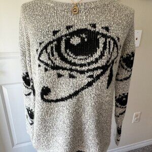 oversized Eye of Ra goth sweater, used / great condition size small